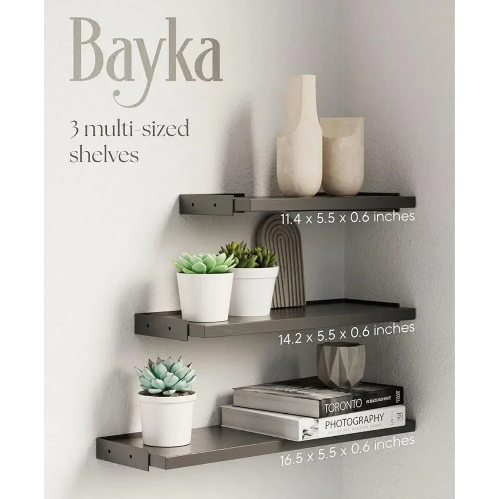 Wall Shelf Decor, Floating Wall Shelves for Living Room Kitchen Storage